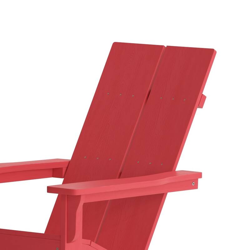 Indoor/Outdoor modern 2-Slat Adirondack Poly Resin Rockers - Set of 2