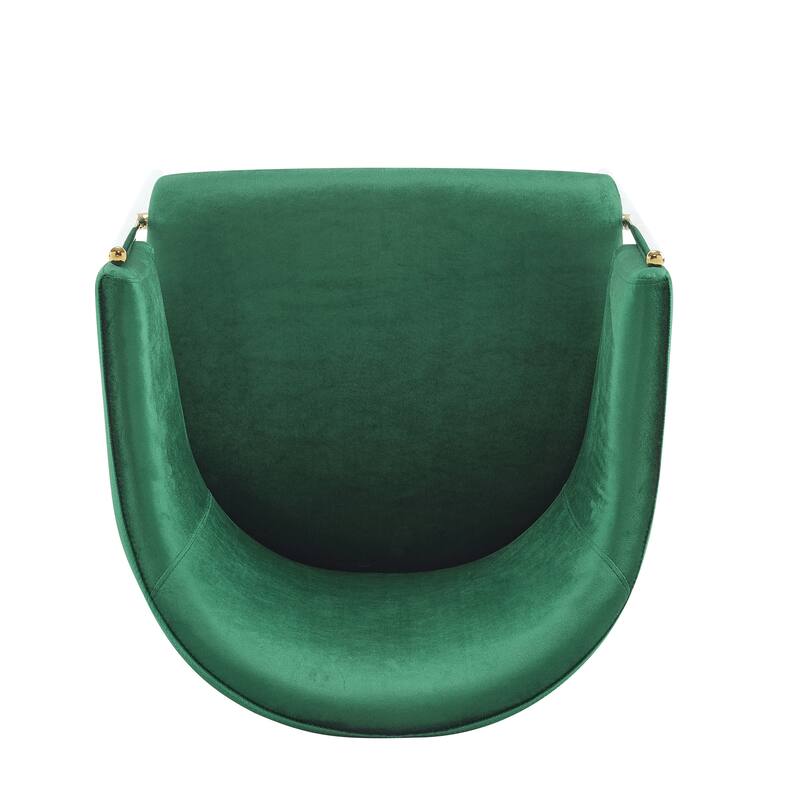 Velvet Upholstered Dining Chairs Set of 2, Ergonomic Kitchen Side Chairs, Accent Chairs with Curved Backrest & Metal Legs