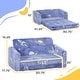 preview thumbnail 13 of 16, Qaba 2 in 1 Kids Sofa Chair, Toddler Couch with Glow in The Dark Cosmic Patten, Washable Cover, Fold Out Convertible Sofa