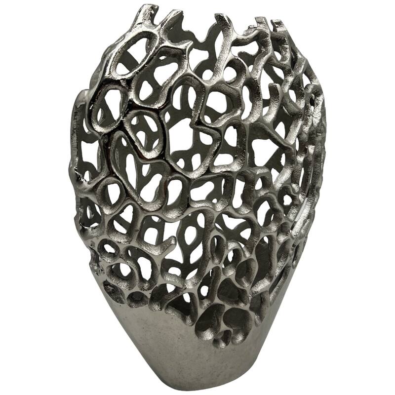 Decorative Handmade Aluminum Bird Nest Flower Vase