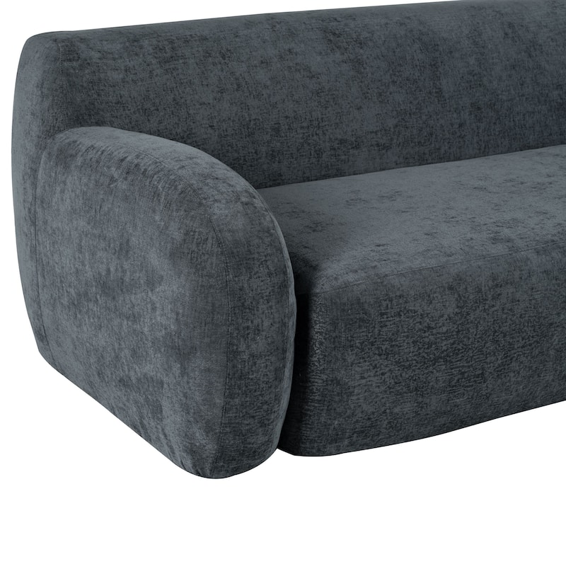 Modern Curved Upholstered Sofa