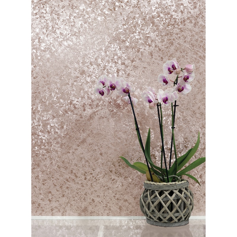 Arthouse Lois Rose Gold Texture Wallpaper - Pink
