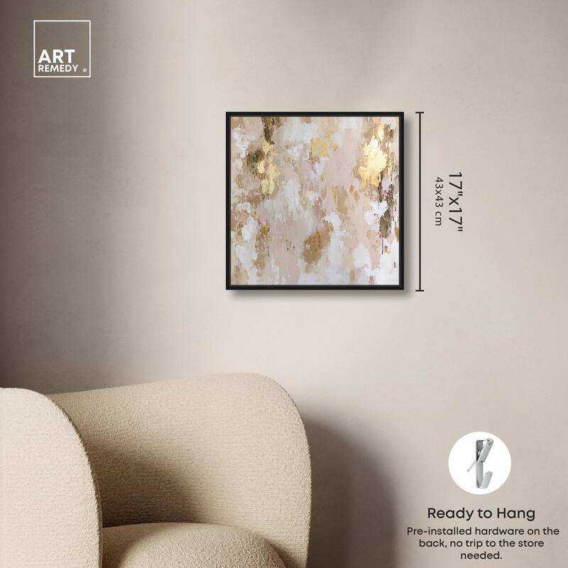 Golden Glimmer Gesture I Canvas by Art Remedy