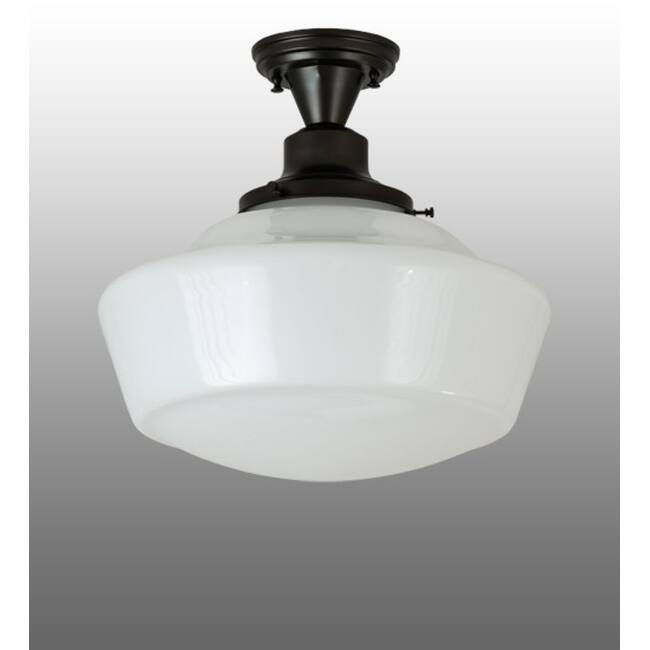 Meyda Tiffany 240369 Revival Schoolhouse 16" Wide Semi-Flush Ceiling