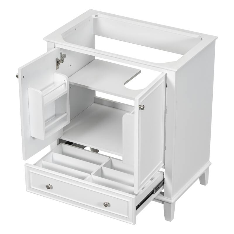 Bathroom Vanity without Sink,Base Only,Multifunction Bathroom Cabinet - White