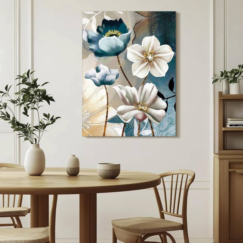 3 Piece Lotus Flower Canvas Wall Art