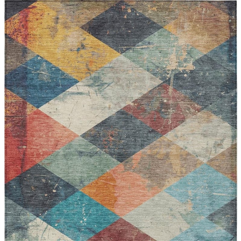 HomeRoots Geometric Transitional Rectangle Outdoor Rug