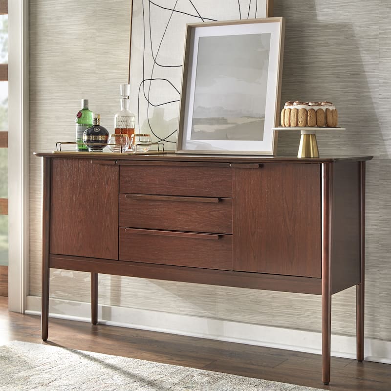 Lifestorey Roman 3-Drawer/2-Door Sideboard - Walnut