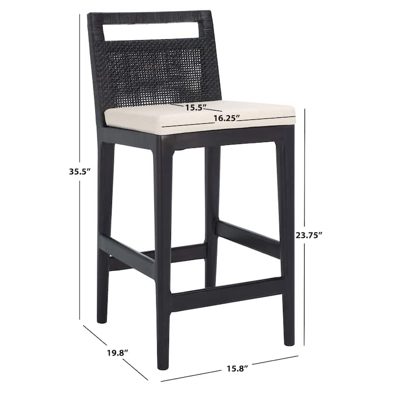 SAFAVIEH Home Darin Counter Stool - 16"W x 20"D x 36"H