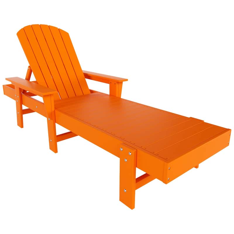 Polytrends Altura Poly Eco-Friendly All Weather Reclining Chaise Lounge with Arms
