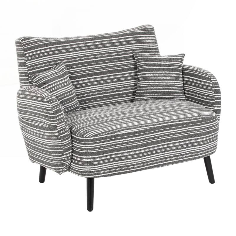 Modern style two-seater sofa with ultra-comfortable armrests, armrest pillows