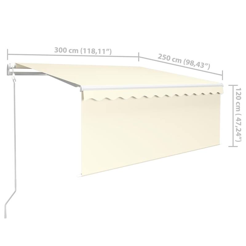 vidaXL Electric Awning Retractable Canopy Sunshade Shelter for Garden Porch
