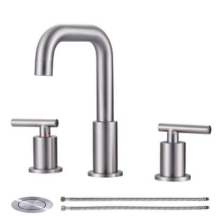 WOWOW 8-inch Dual Handle Widespread Bathroom Faucet