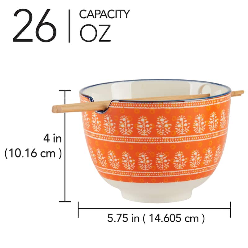 Certified International Carnival Multi Set of 2 Ramen Bowl 2 asst. - 5.75" Diam x 4"