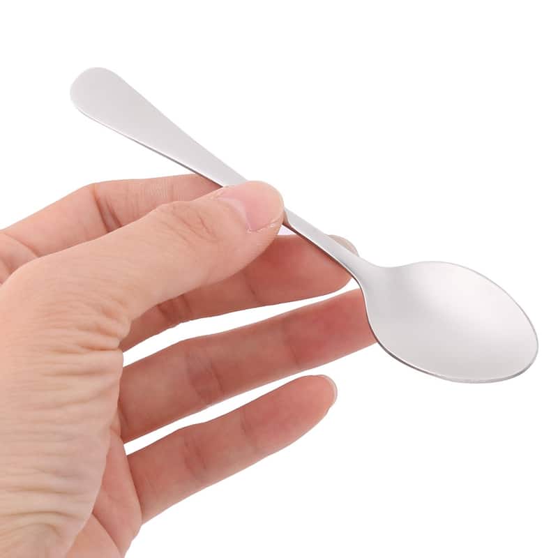 Kitchen Restaurant Stainless Steel Coffee Tea Spoon Silver Tone 12cm Length 6pcs - Silver Tone