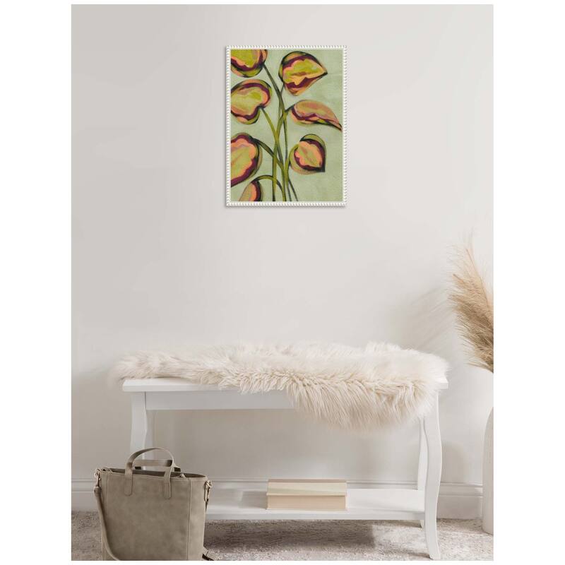 Kate and Laurel Sylvie Vibrant Foliage Framed Canvas by Nikita Jariwala