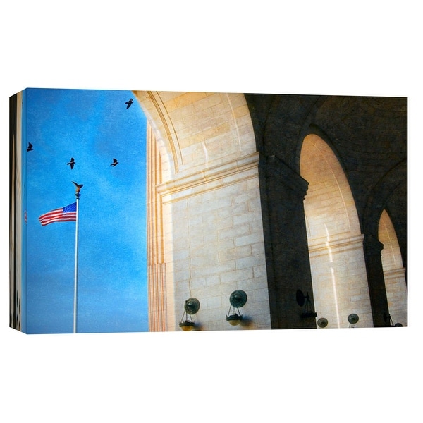 PTM Images 9-101705 PTM Canvas Collection 8" x 10" - "Morning At Union Station" Giclee Buildings and Landmarks Art Print on