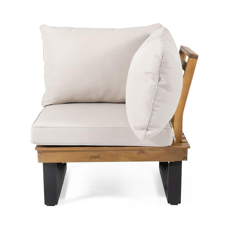 Set of 2 Space-Saving Corner Chair & Coffee Table Set for Patios, Balconies & Gardens