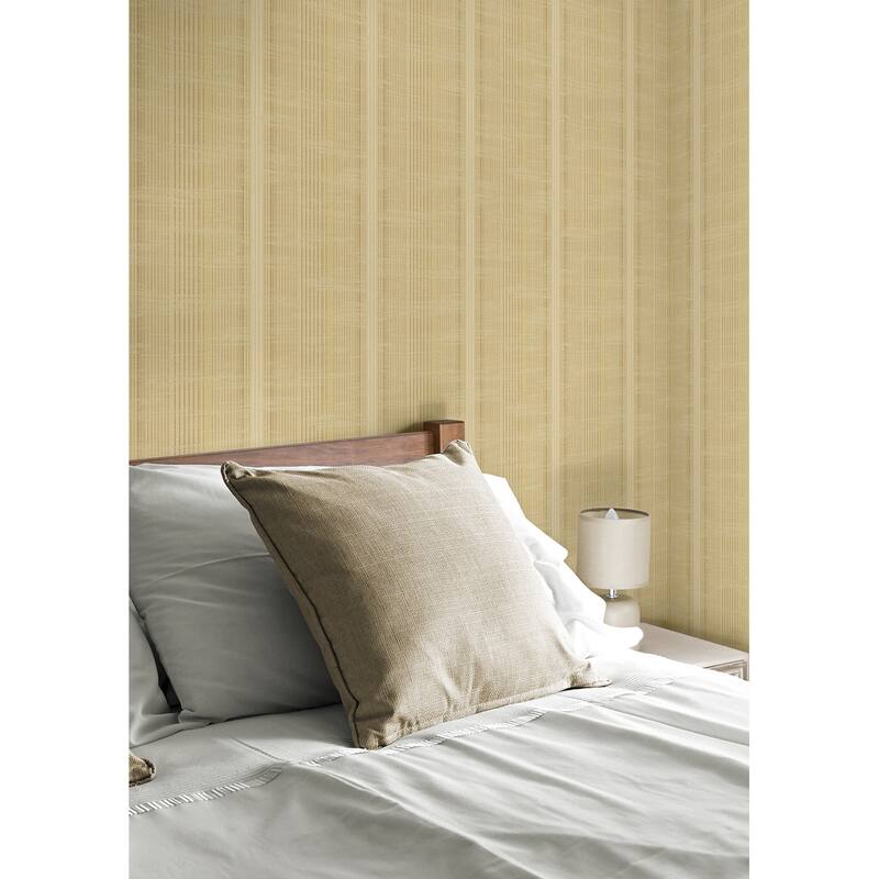 Seabrook Designs Longthorpe Stripe Unpasted Wallpaper