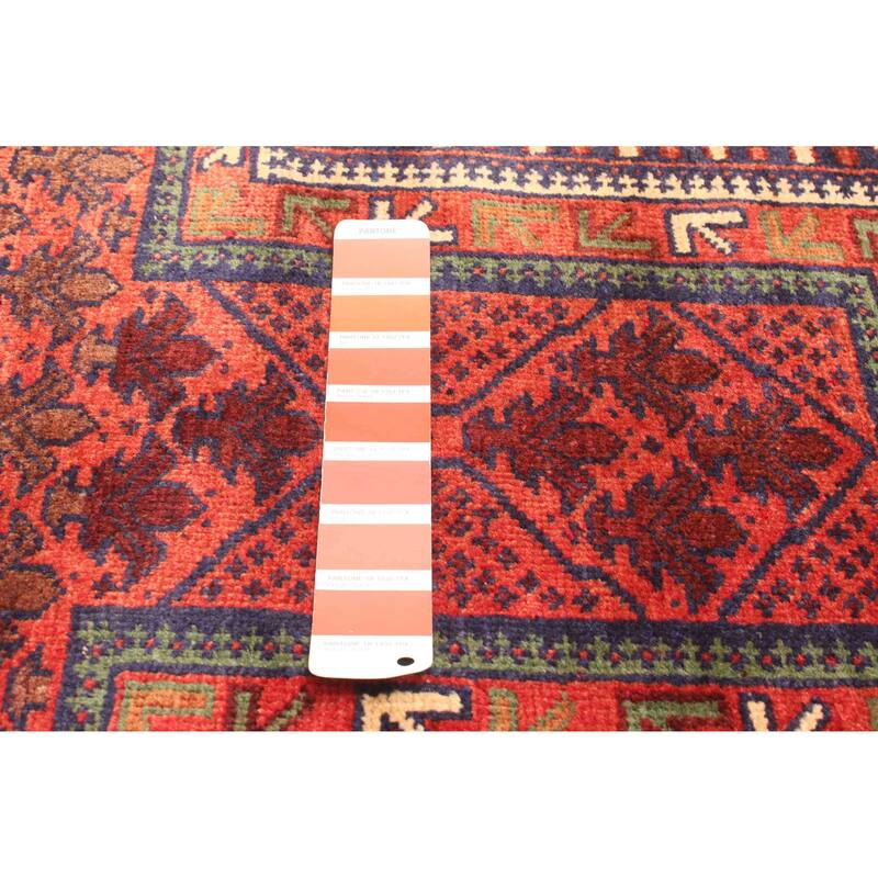 ECARPETGALLERY Hand-knotted Teimani Red Wool Rug - 3'2 x 4'7