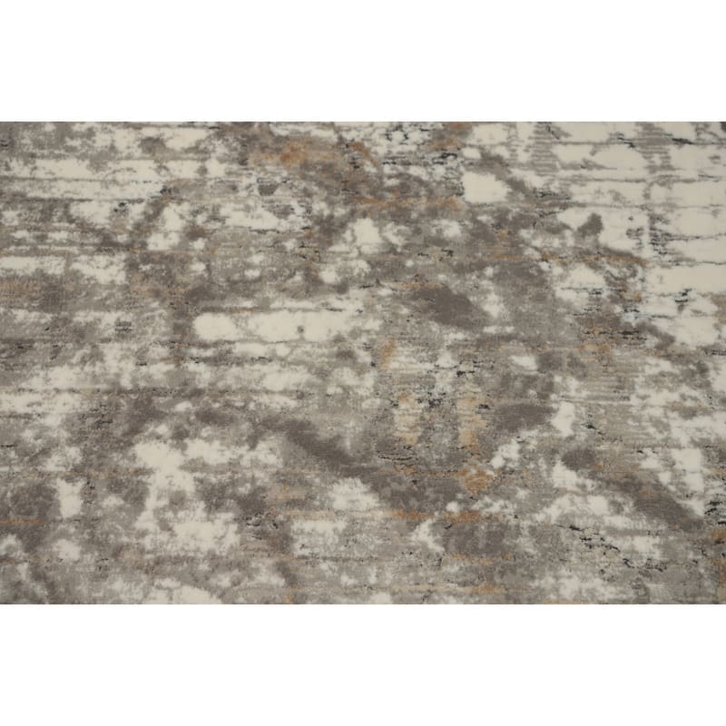 Machine Made Oriental Polyester Carpet Modern Abstract Beige & Ivories Abstract Area Rug - 7' 5'' X 5' 2''