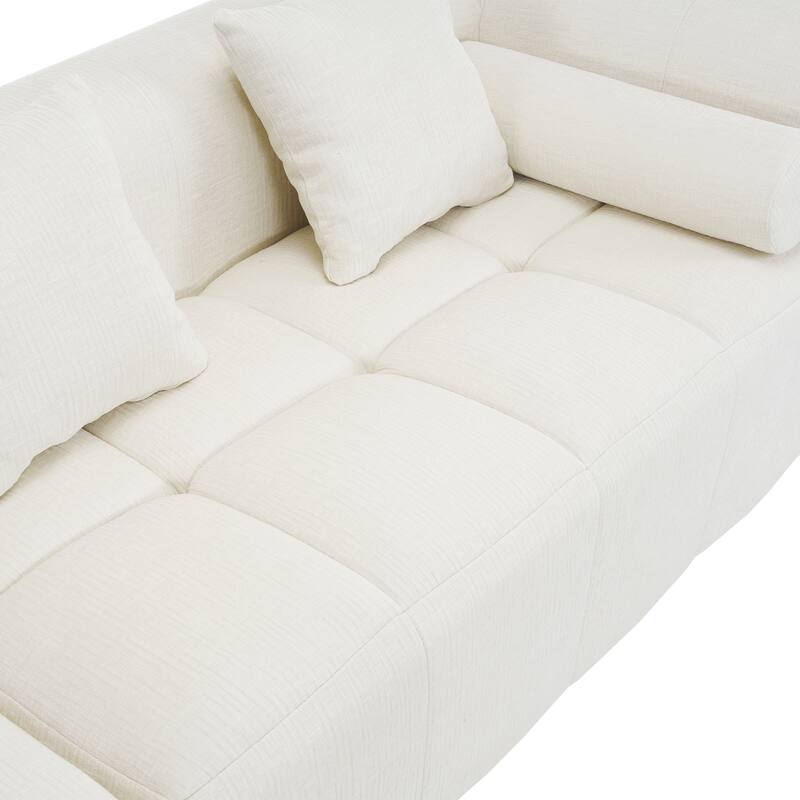 101.2" Chenille Modular Sectional Sofa with Deep Seating, Free-Combined Design and High-Density Foam Construction