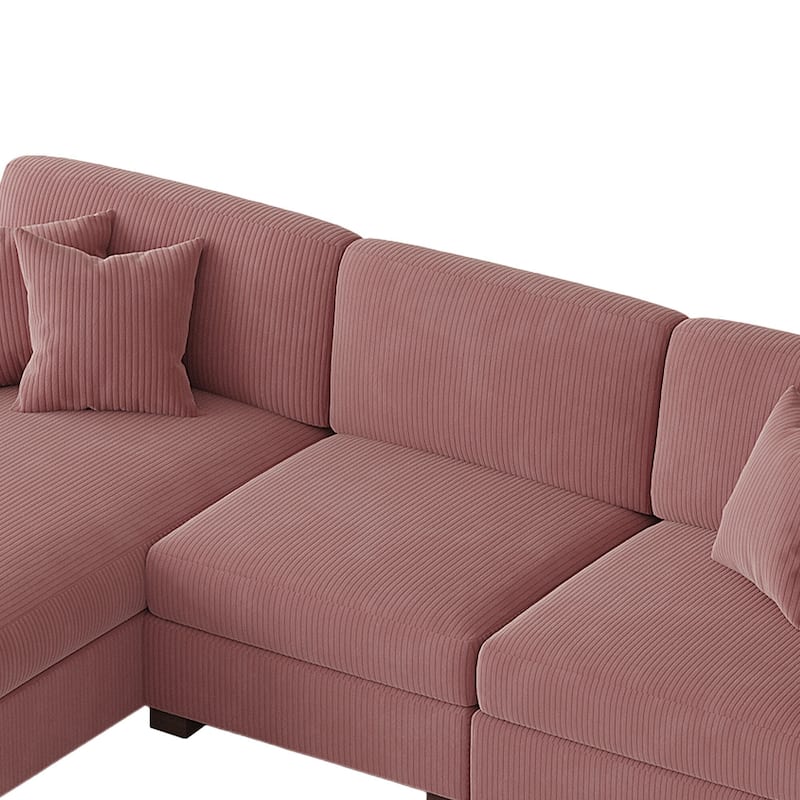 Oversized L-shaped Modular Sectional Sofa with Chaise Lounge