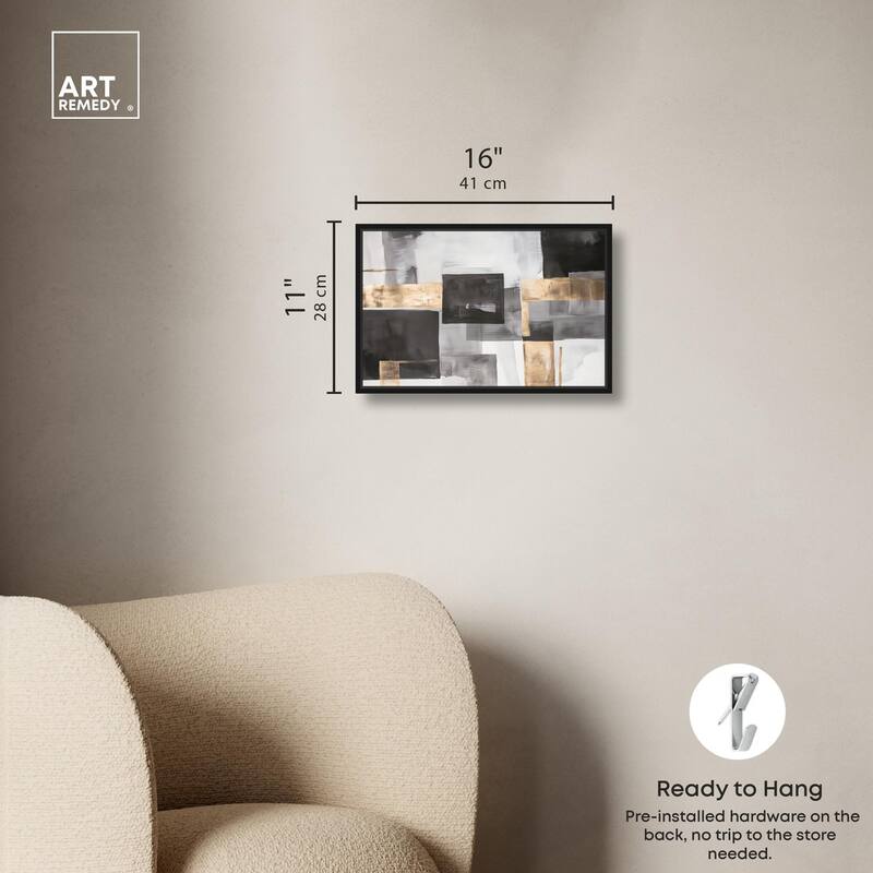 Graphite and Glimmer I Canvas by Art Remedy