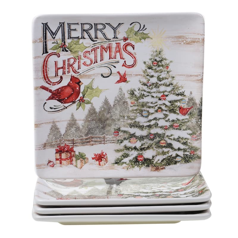 Certified International Evergreen Christmas 16-piece Dinnerware, Service for 4