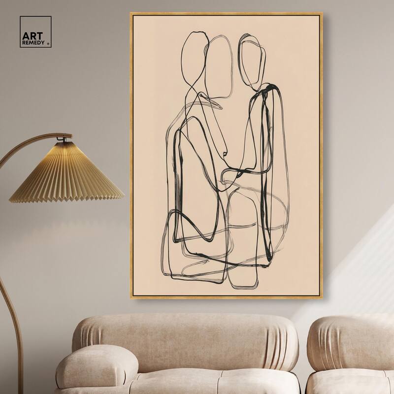 Embrace of Lines III Canvas by Art Remedy