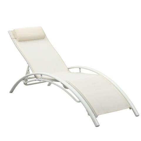 2-Piece Aluminum Outdoor Chaise Lounge