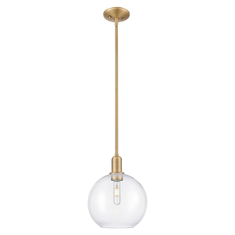 Innovations Lighting Endless Possibilities Arcadia - Athens - 1 Light 10" Stem Hung Mini Pendant - Clear/Brushed Brass
