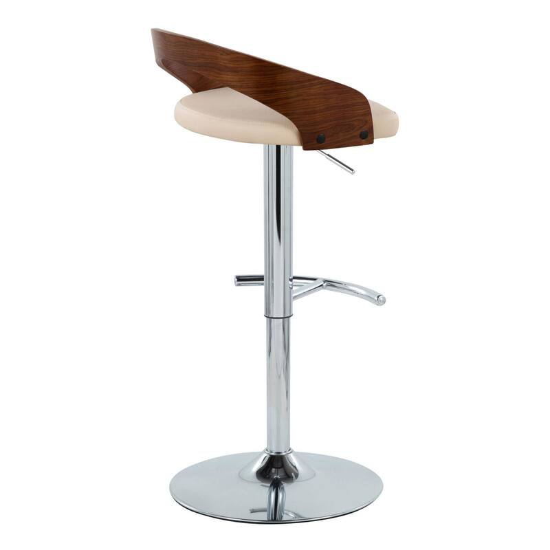 Grotto Adjustable Barstool with Chrome Base