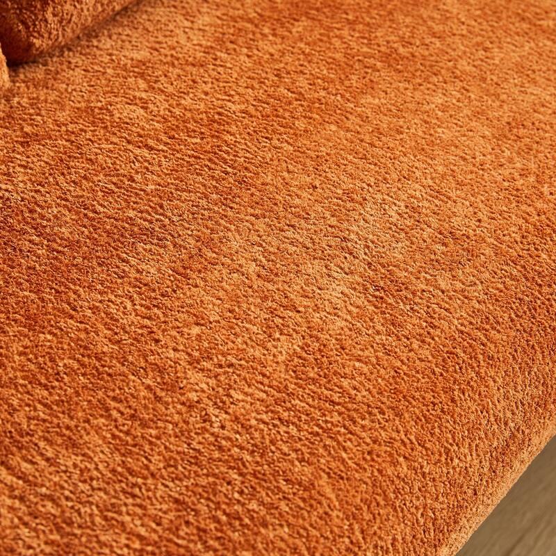 Stylish Velvet 2 Seat Sofa Accent Sofa with Lumbar Pillow, Loveseat Sofa Couch with Wood Frame for Living Room