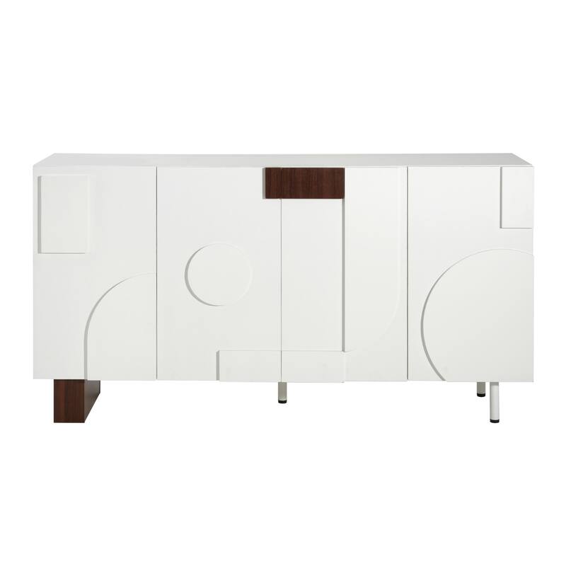 Christopher Knight Home - Modern Sideboard Buffet Cabinet, Soft-close Doors & Adjustable Shelves, Versatile Multi-Space Use