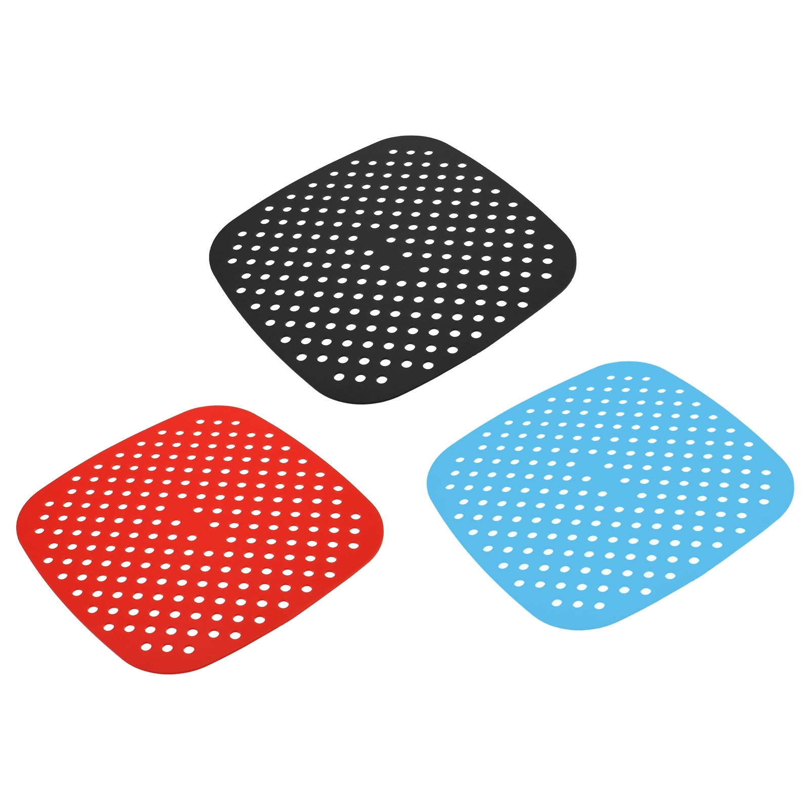 Air Fryer Silicone Liners for 4 to 7 QT 2 Pack Reusable With Handles &  Holes