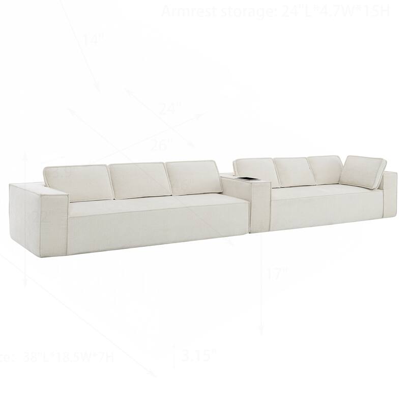 Minimalist Modular Sofa with Advanced Materials for Comfort and Style