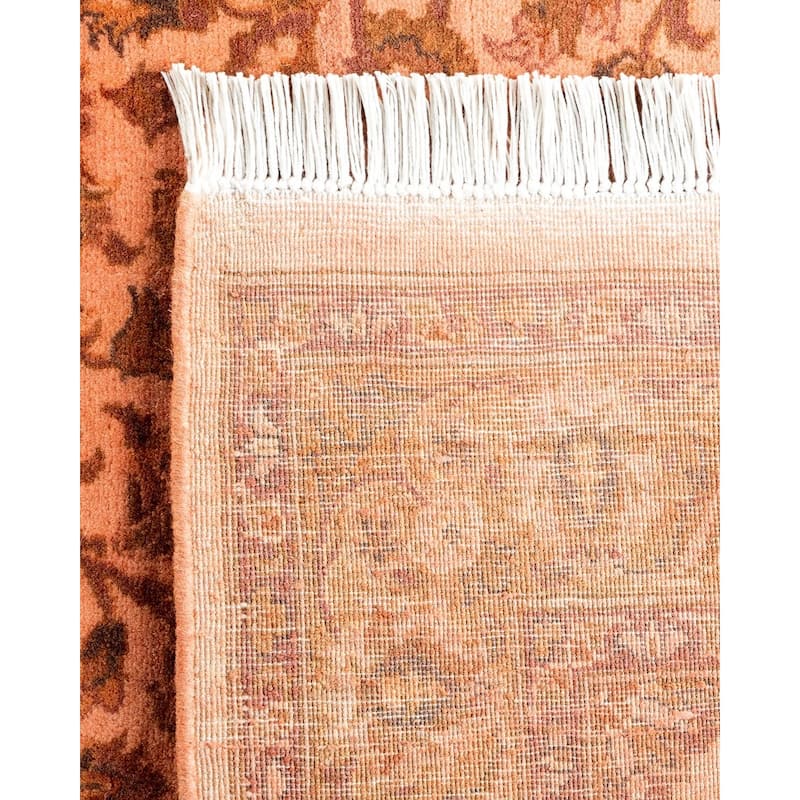 Overton Hand Knotted Wool Vintage Inspired Modern Contemporary Overdyed Pink Area Rug - 3' 3" x 5' 4"