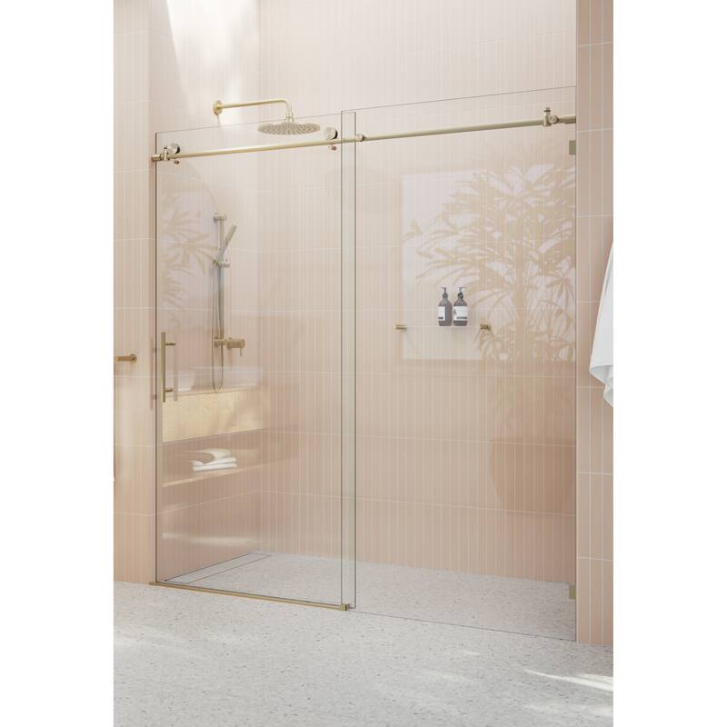 Glass Warehouse 68 in. - 72 in. x 78 in. Frameless Sliding Shower Door