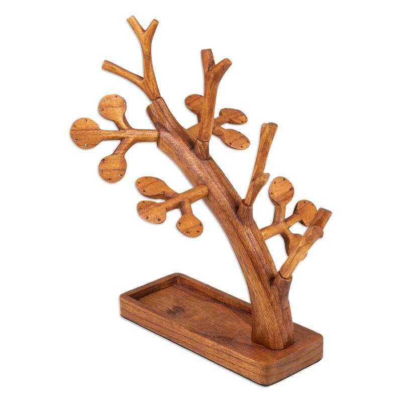 Novica Handmade Sylvan Enchantment Wood Jewelry Stand