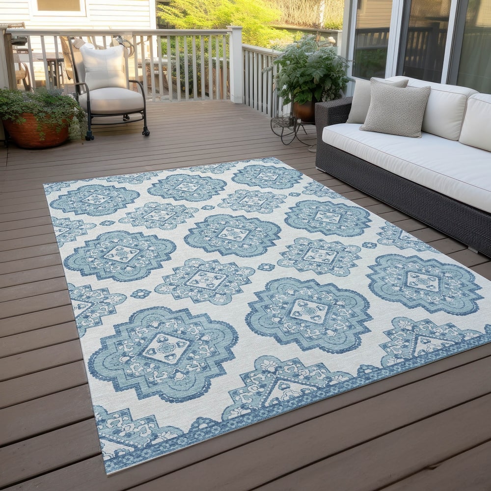 Machine Washable Indoor/ Outdoor Chantille Boho Moroccan Rug