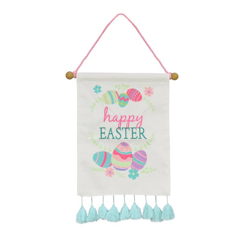 National Tree Company 19 in. Happy Easter with Eggs Banner - 19.5 in