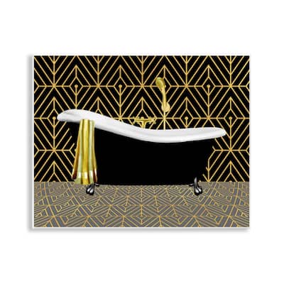 Stupell Deco Patterned Bathtub Wall Plaque Art Design By Conrad Knutsen