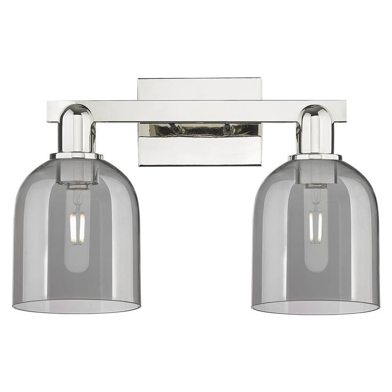 Innovations Lighting 716-2W-12-17 Bella Vanity Bella 2 Light 17" Wide - Polished Nickel / Light Smoke