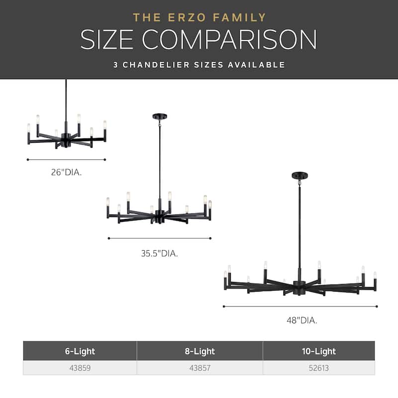 Kichler Lighting Erzo Collection 8-light Natural Brass Chandelier