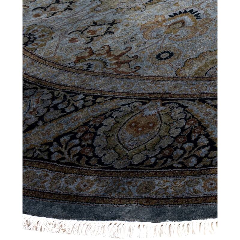 Overdyed One-of-a-Kind Hand-Knotted Area Rug - Gray - 9' 1" x 9' 1"