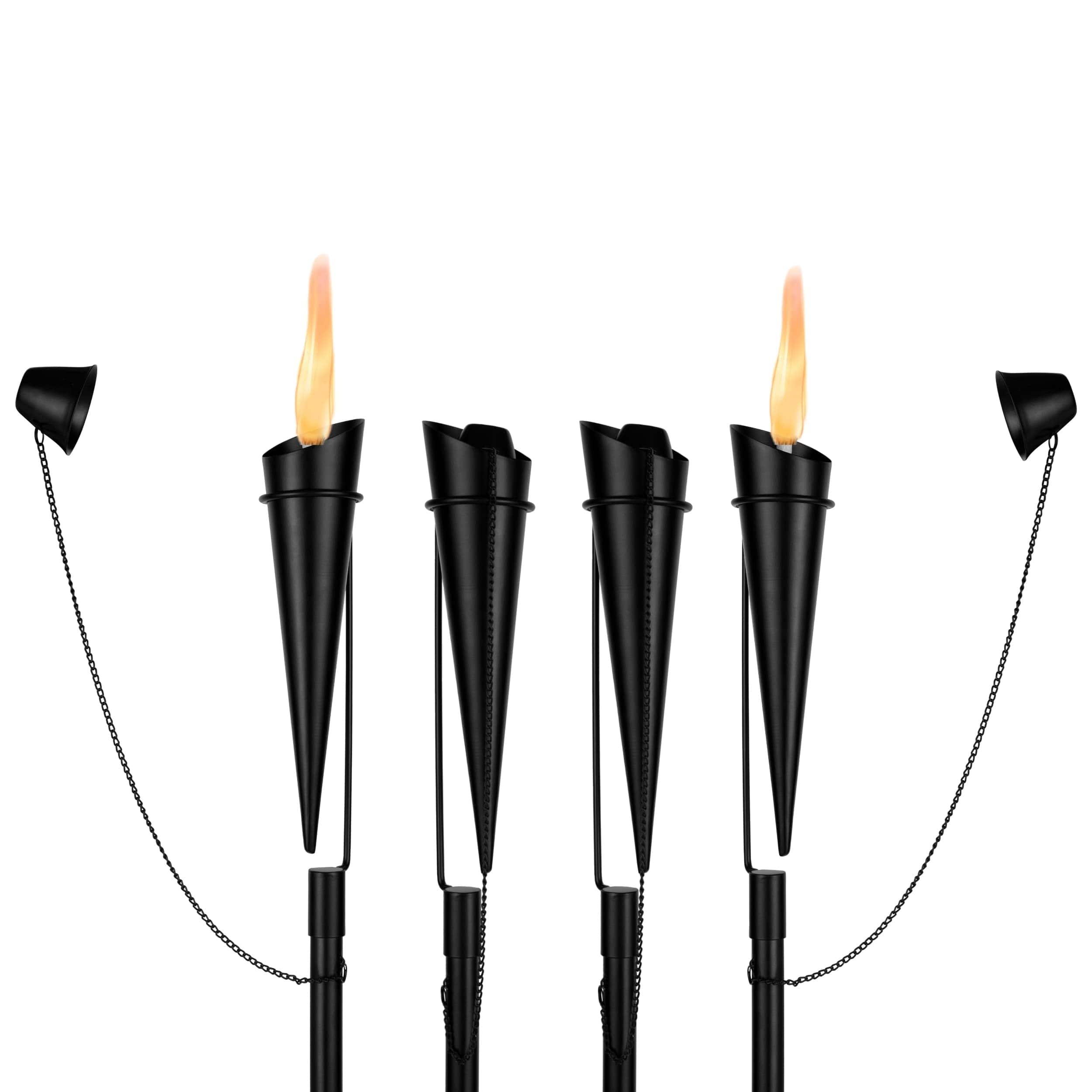 4pk Torches Easy to Refill Citronella Flame Light Torch