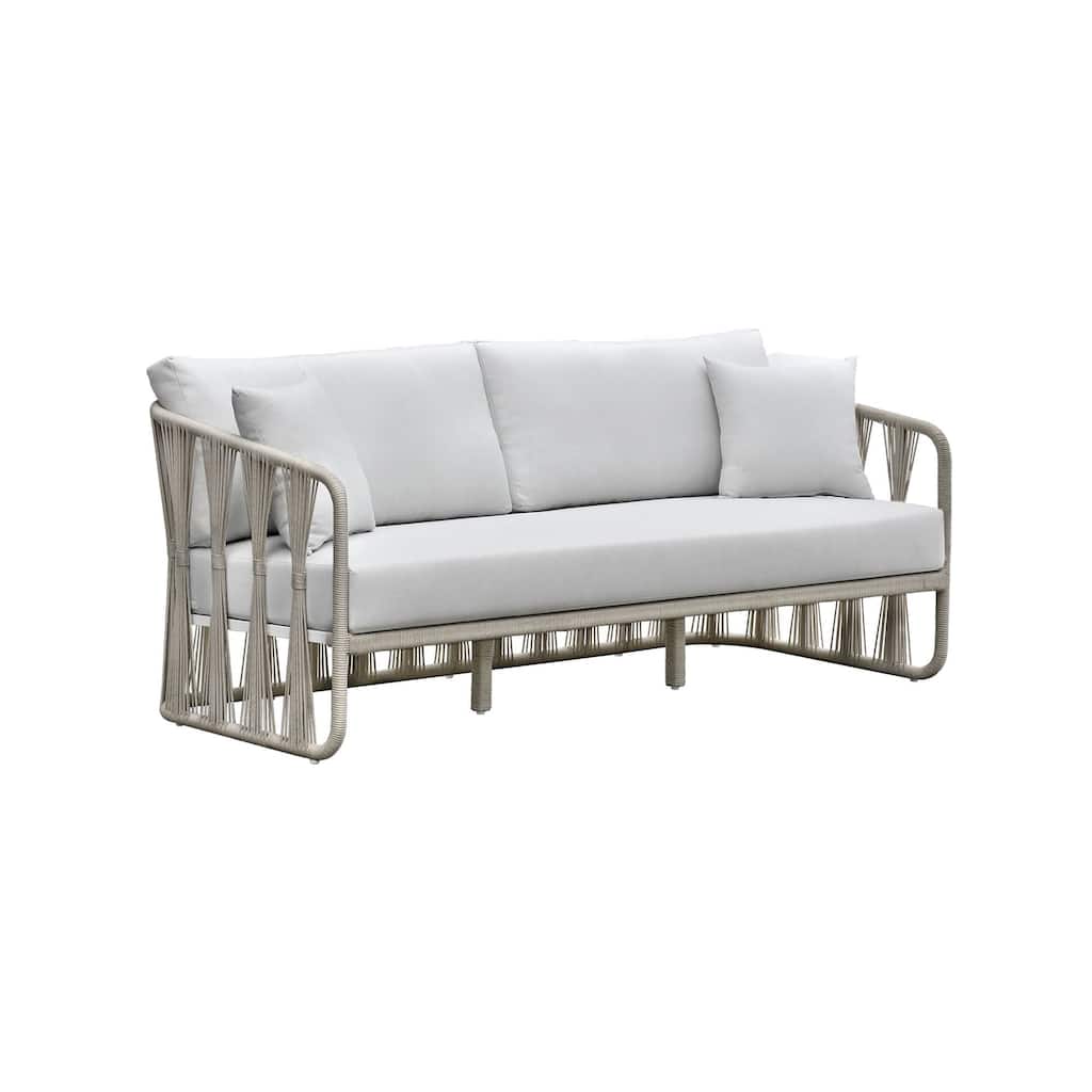 Alexa Outdoor 79" Patio Sofa, White