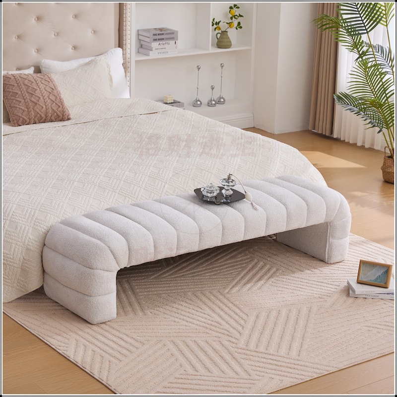 69.7"Wide Upholstered Armless Bed Bench