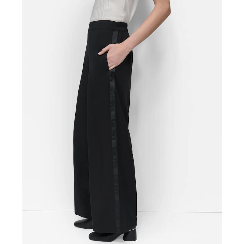 DKNY Pull On Wide Leg Twill Trousers